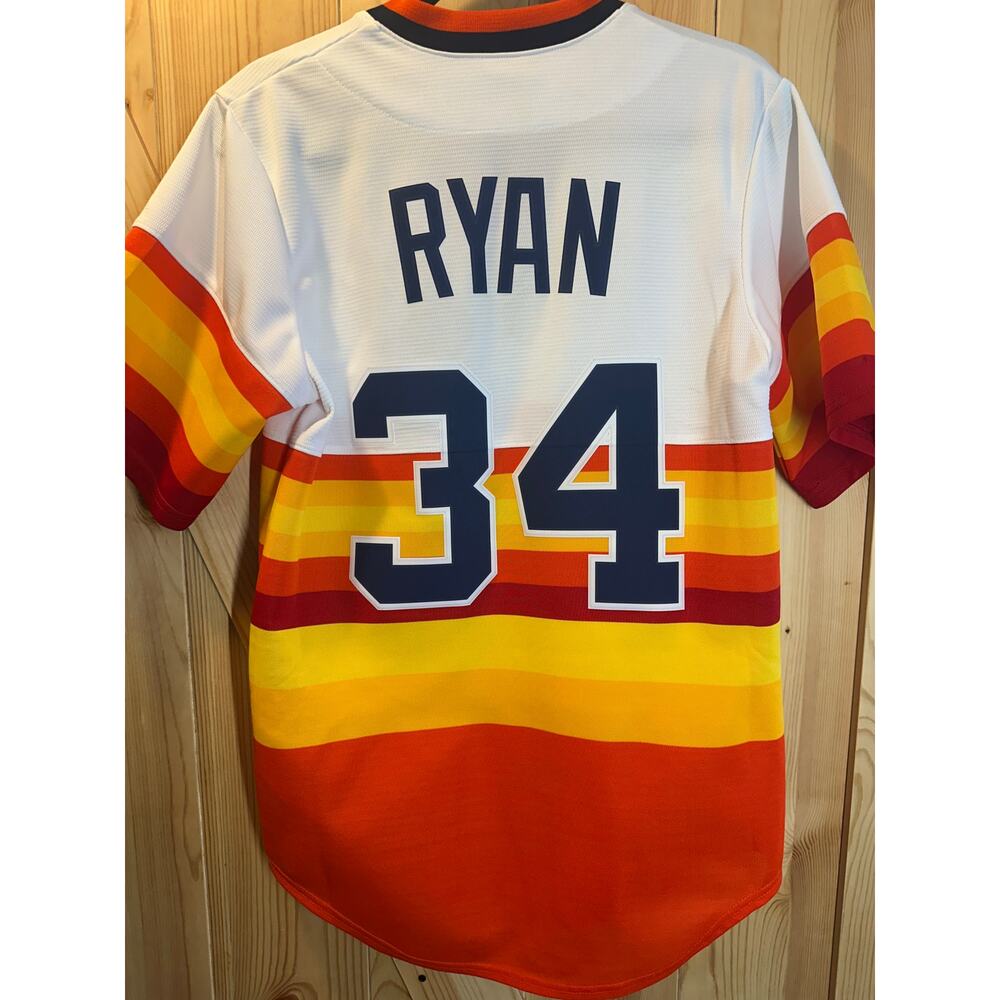 Nike Houston Astros Nolan Ryan Cooperstown Rainbow Collection Jersey - Size S - Picture 2 of 8